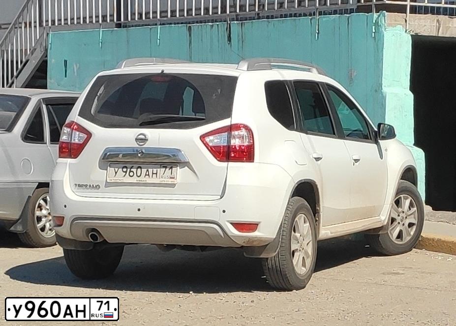 Фото автомобиля NISSAN TERRANO, 2020 — госномер У960АН71. Цвет: Белый