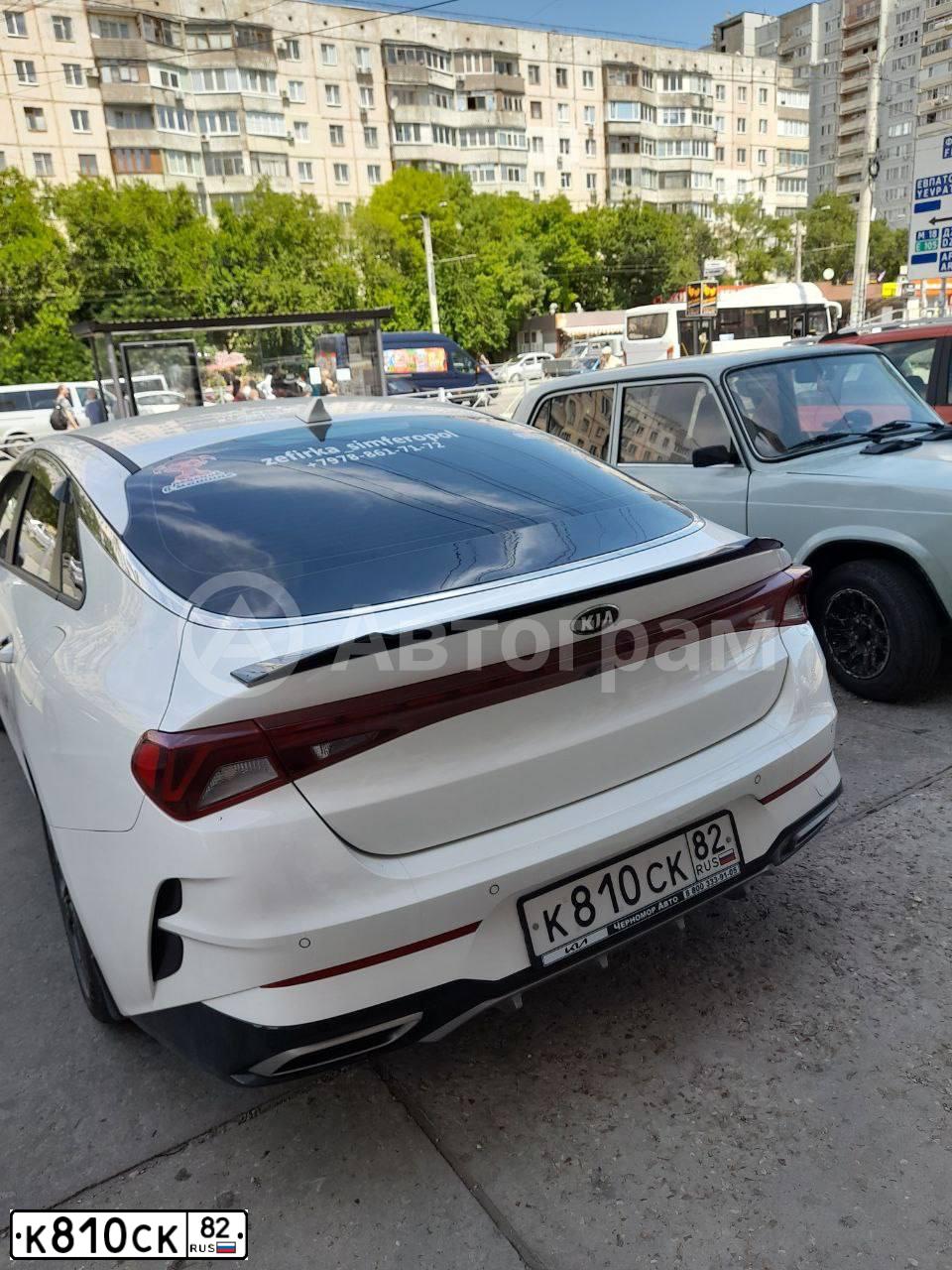 Фото автомобиля KIA K5, 2021 — госномер В397ВР92. Цвет: Белый