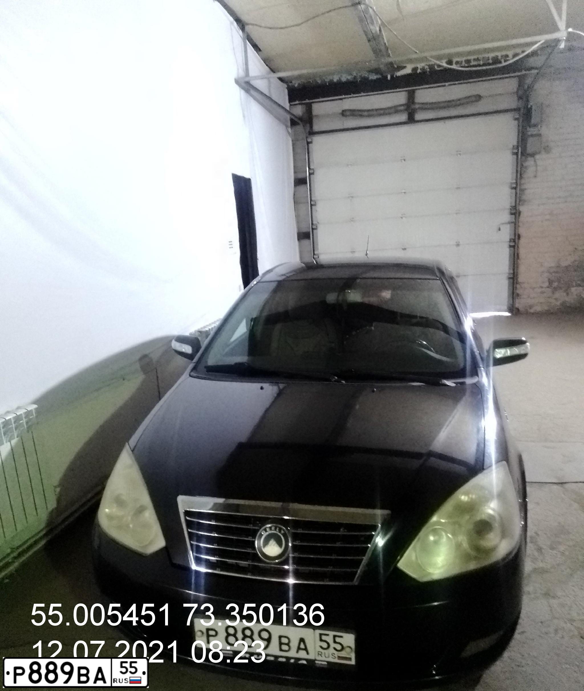 Фото автомобиля GEELY VISION, 2008 — госномер Р889ВА55. Цвет: ЧЕРНЫЙ
