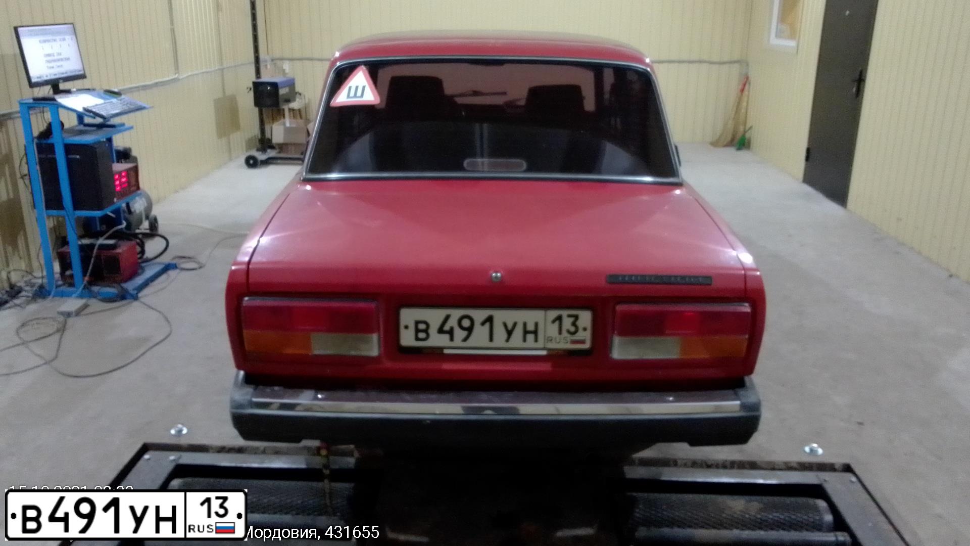 Фото автомобиля ВАЗ2107, 1998 — госномер В491УН13. Цвет: КРАСНЫЙ