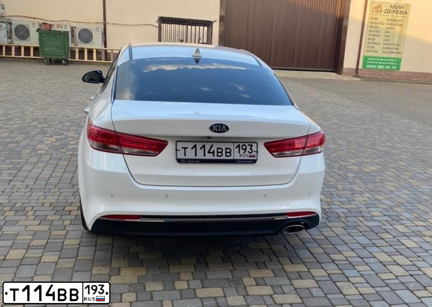 Фото автомобиля KIA Optima, 2017 — госномер Т114ВВ193