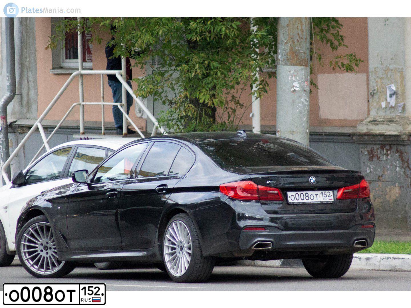Фото автомобиля BMW X5, 2017 — госномер О008ОТ152. Цвет: ЧЕРНЫЙ