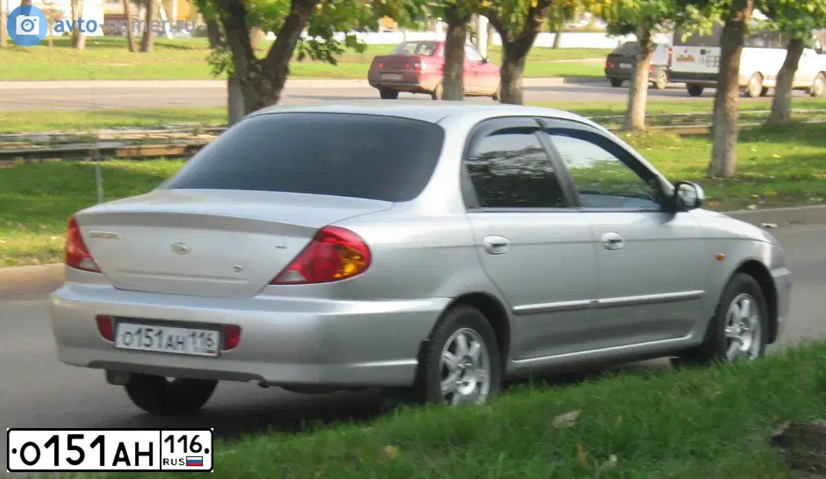 Фото автомобиля KIA SPECTRA, 2007 — госномер М345КА716. Цвет: АЛМАЗНОЕ СЕРЕБРО