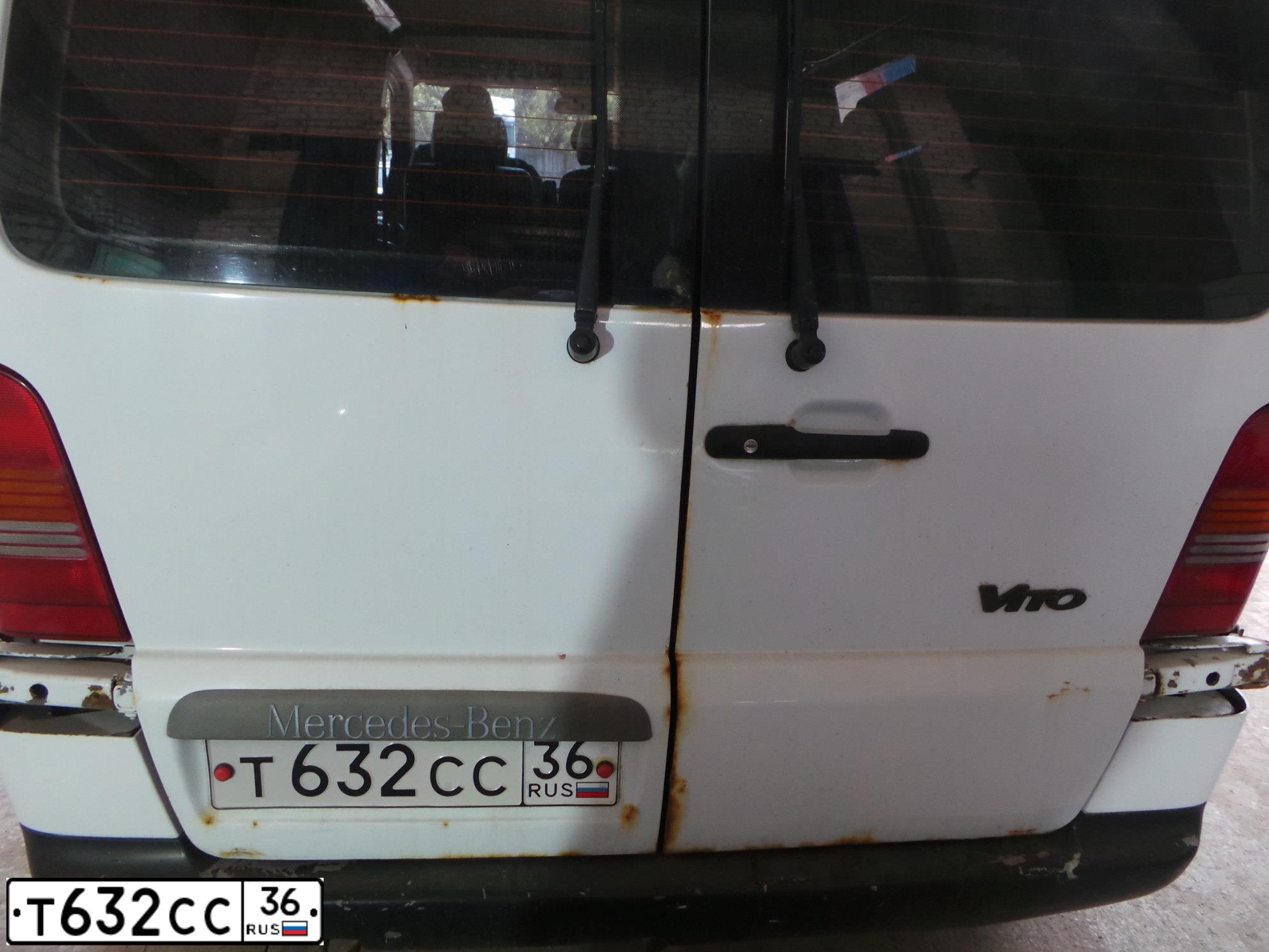 Фото автомобиля MERCEDES VITO, 2001 — госномер Т632СС36. Цвет: БЕЛЫЙ