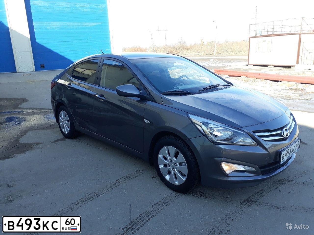 Фото автомобиля HYUNDAI SOLARIS, 2014 — госномер В493КС60. Цвет: ТЕМНО-СЕРЫЙ
