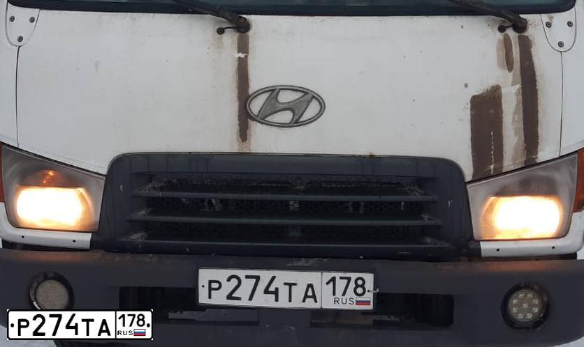 Фото автомобиля HYUNDAI HD-SERIE, 2007 — госномер Р333СМ98. Цвет: БЕЛЫЙ