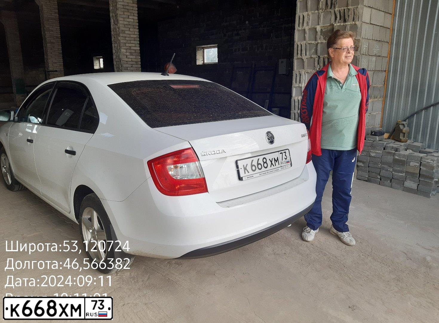 Фото автомобиля SKODA RAPID, 2016 — госномер К668ХМ73. Цвет: БЕЛЫЙ