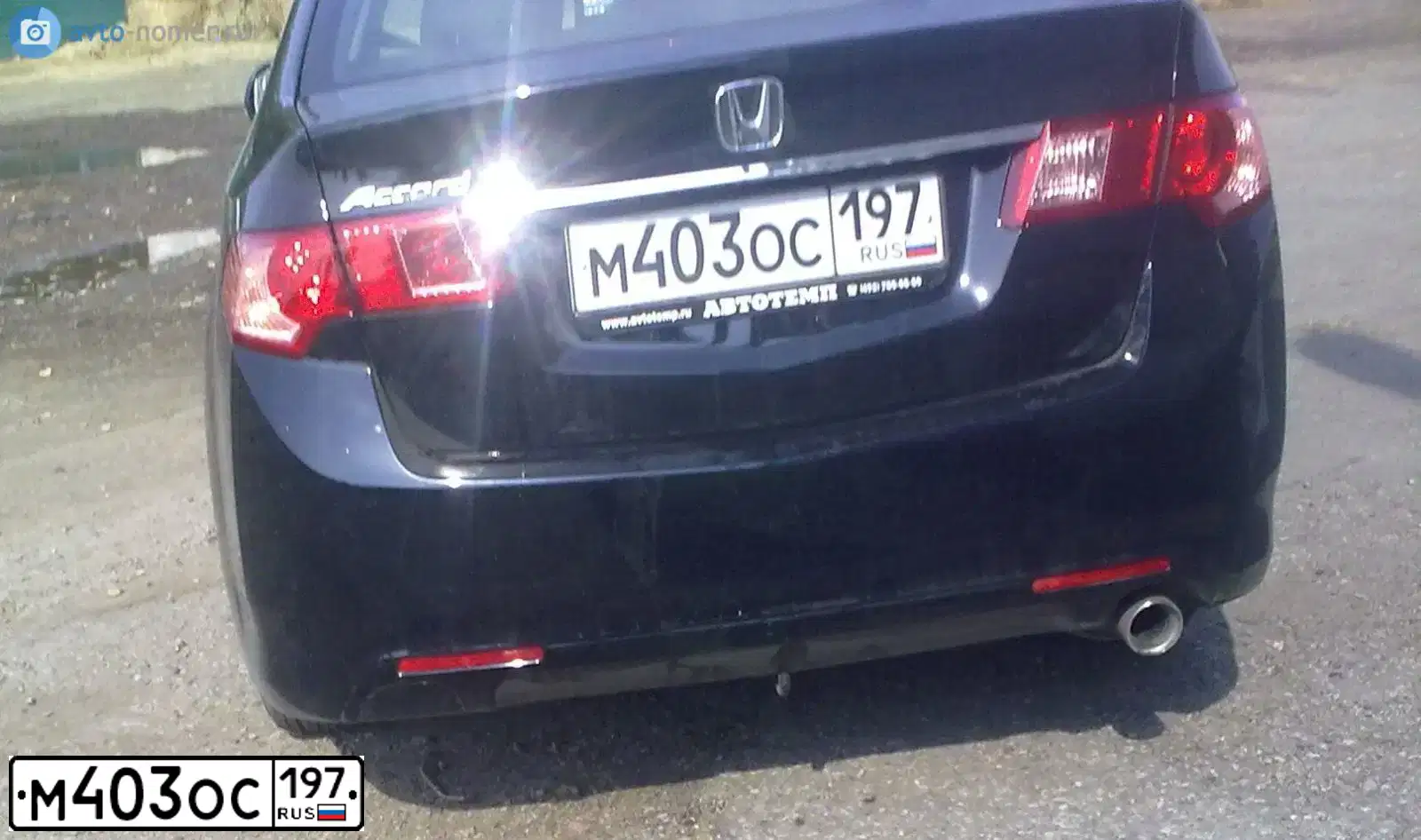 Фото автомобиля HONDA ACCORD, 2011 — госномер М403ОС197. Цвет: ЧЕРНЫЙ