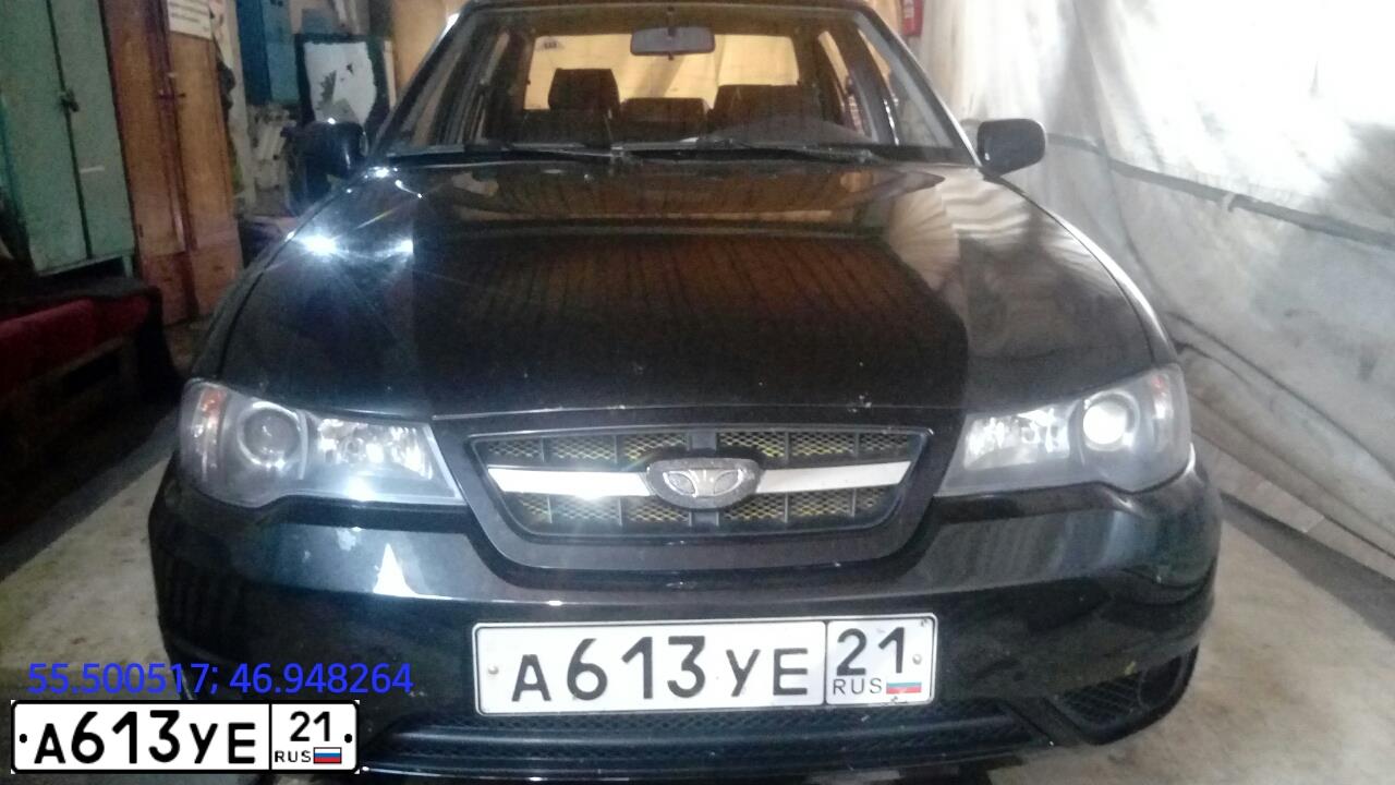 Фото автомобиля DAEWOO NEXIA, 2010 — госномер А613УЕ21. Цвет: ЧЕРНЫЙ