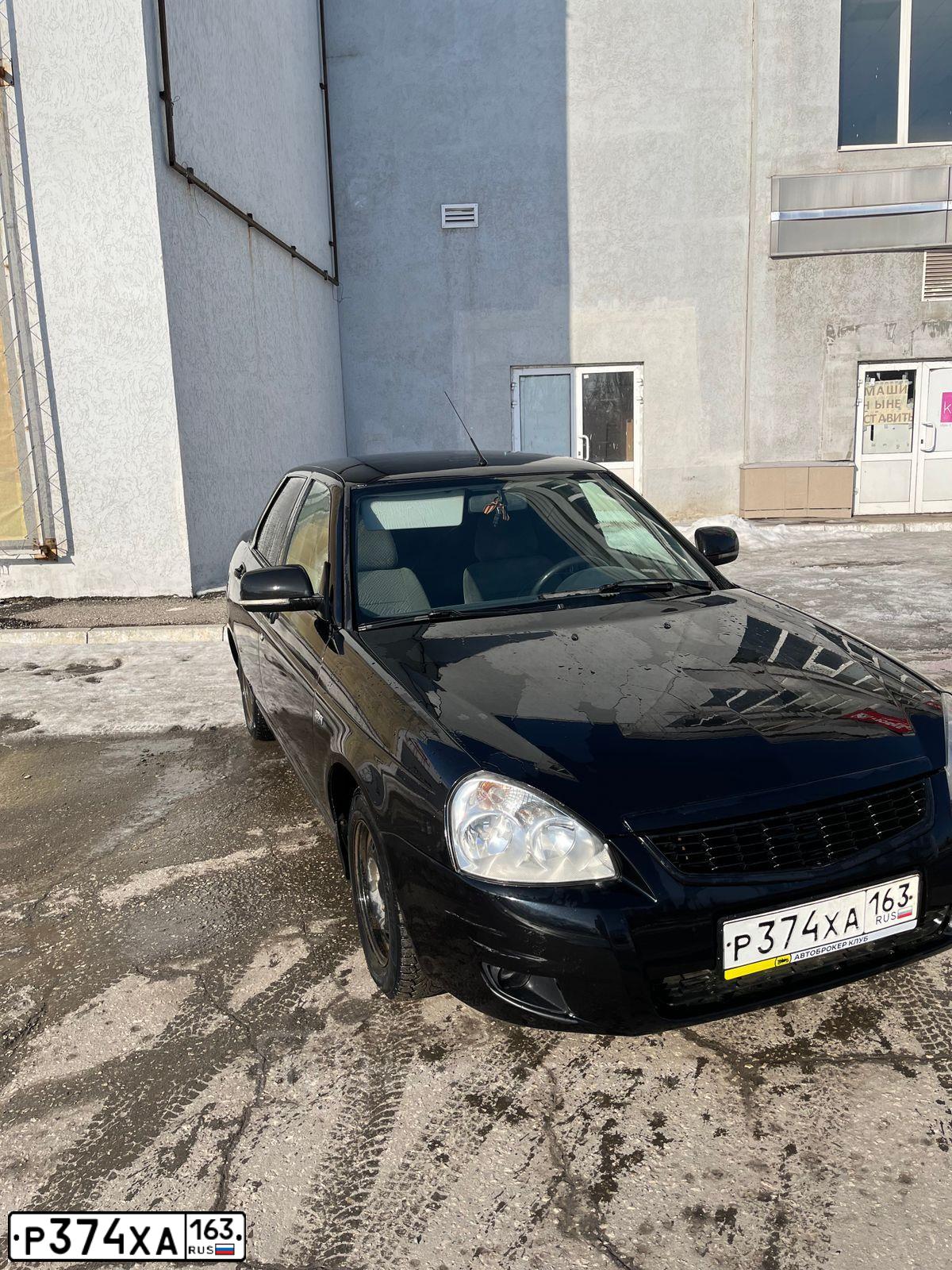 Фото автомобиля LADA 2170 PRIORA, 2012 — госномер Р374ХА163. Цвет: Сине-Черный