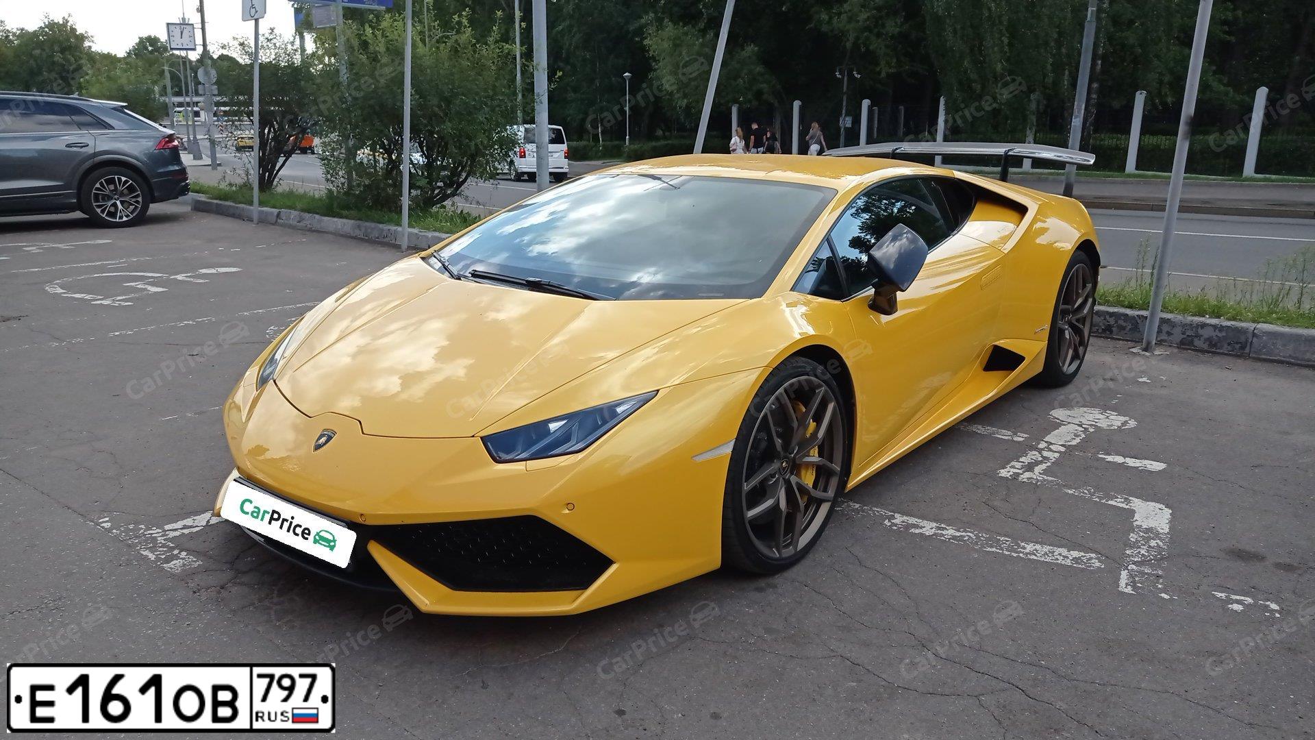 Фото автомобиля LAMBORGHINI HURACAN, 2016 — госномер Т475ТО790. Цвет: ЖЕЛТЫЙ