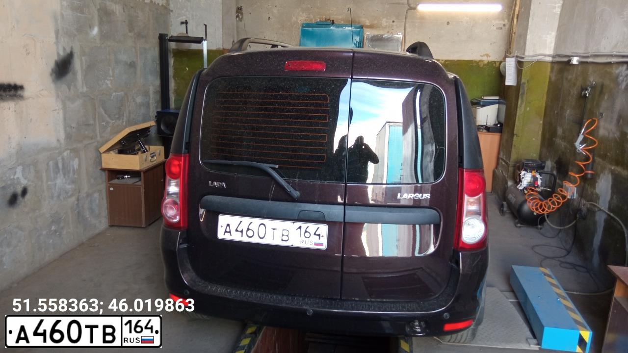 Фото автомобиля LADA LARGUS, 2017 — госномер А460ТВ164. Цвет: ТЕМНО-КОРИЧНЕВЫЙ