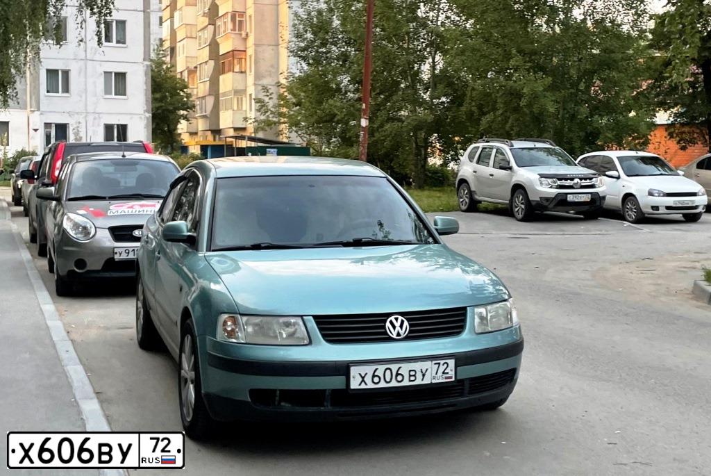 Фото автомобиля VOLKSWAGEN PASSAT, 1998 — госномер Х606ВУ72. Цвет: ЗЕЛЕНЫЙ