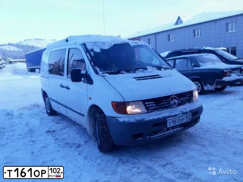 Фото автомобиля MERCEDES VITO, 1998 — госномер Т161ОР102. Цвет: БЕЛЫЙ