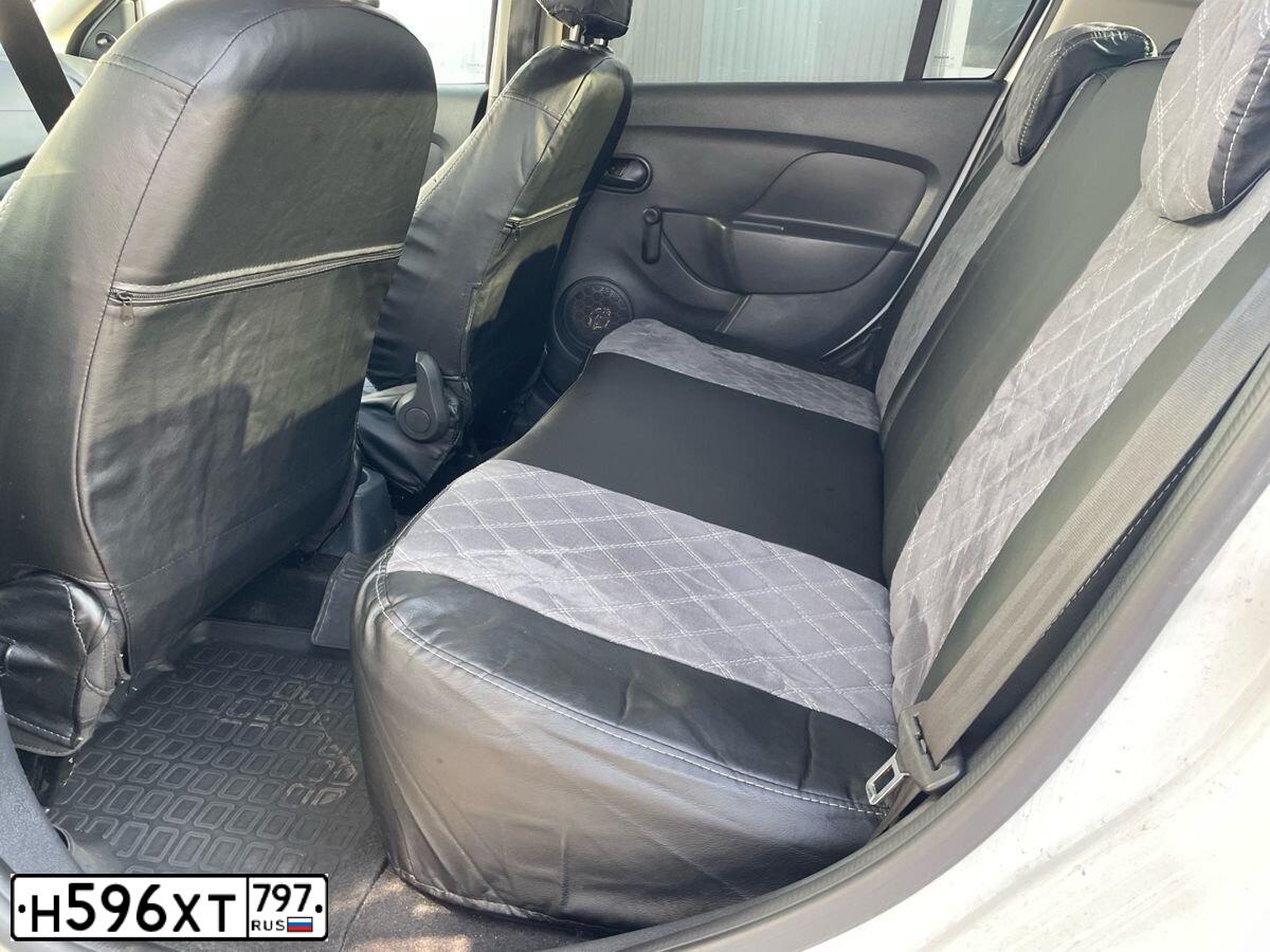 Фото автомобиля RENAULT LOGAN, 2020 — госномер М443УР21. Цвет: Белый