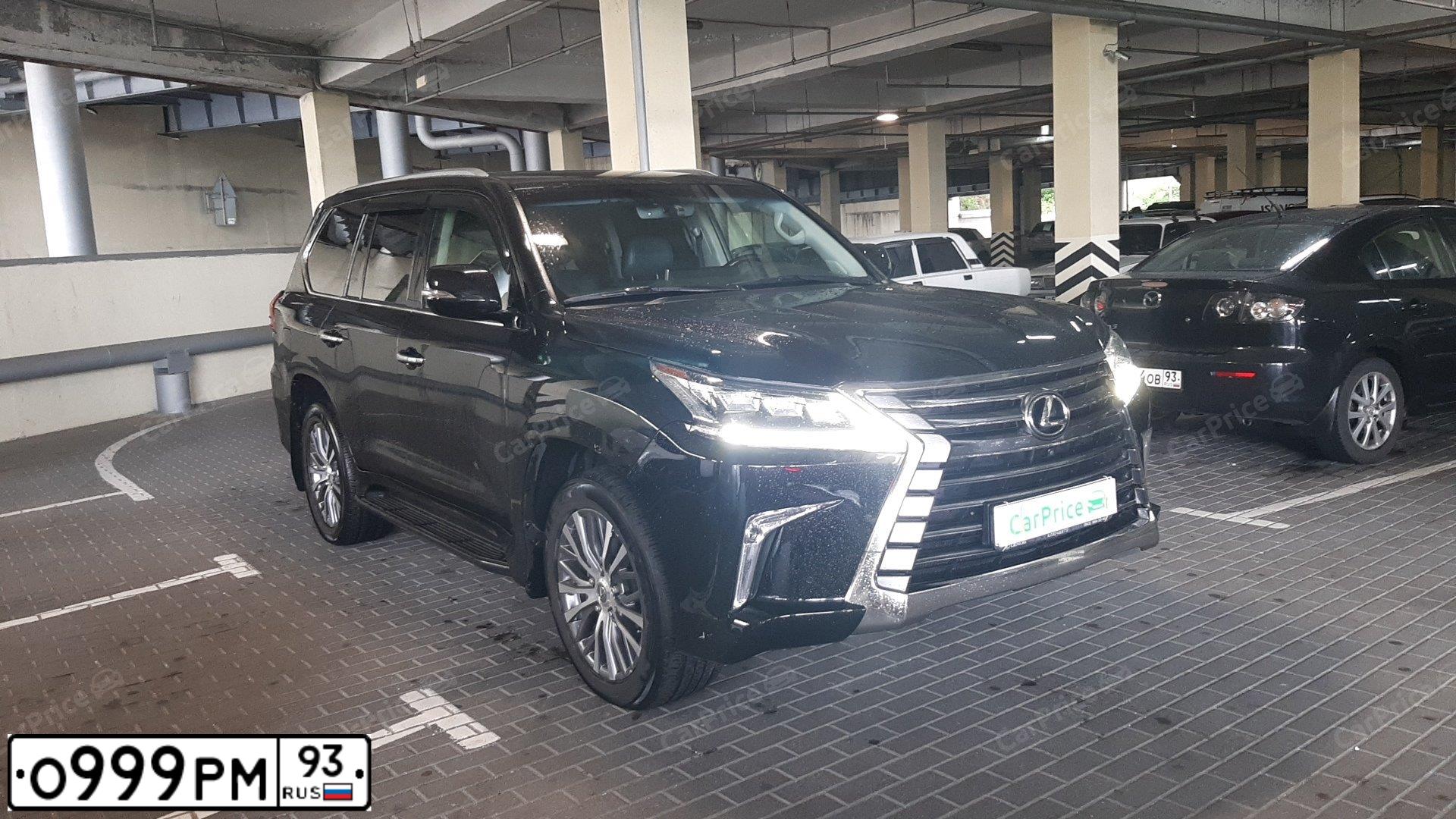 Фото автомобиля LEXUS LX, 2016 — госномер О999РМ93. Цвет: БЕЛЫЙ