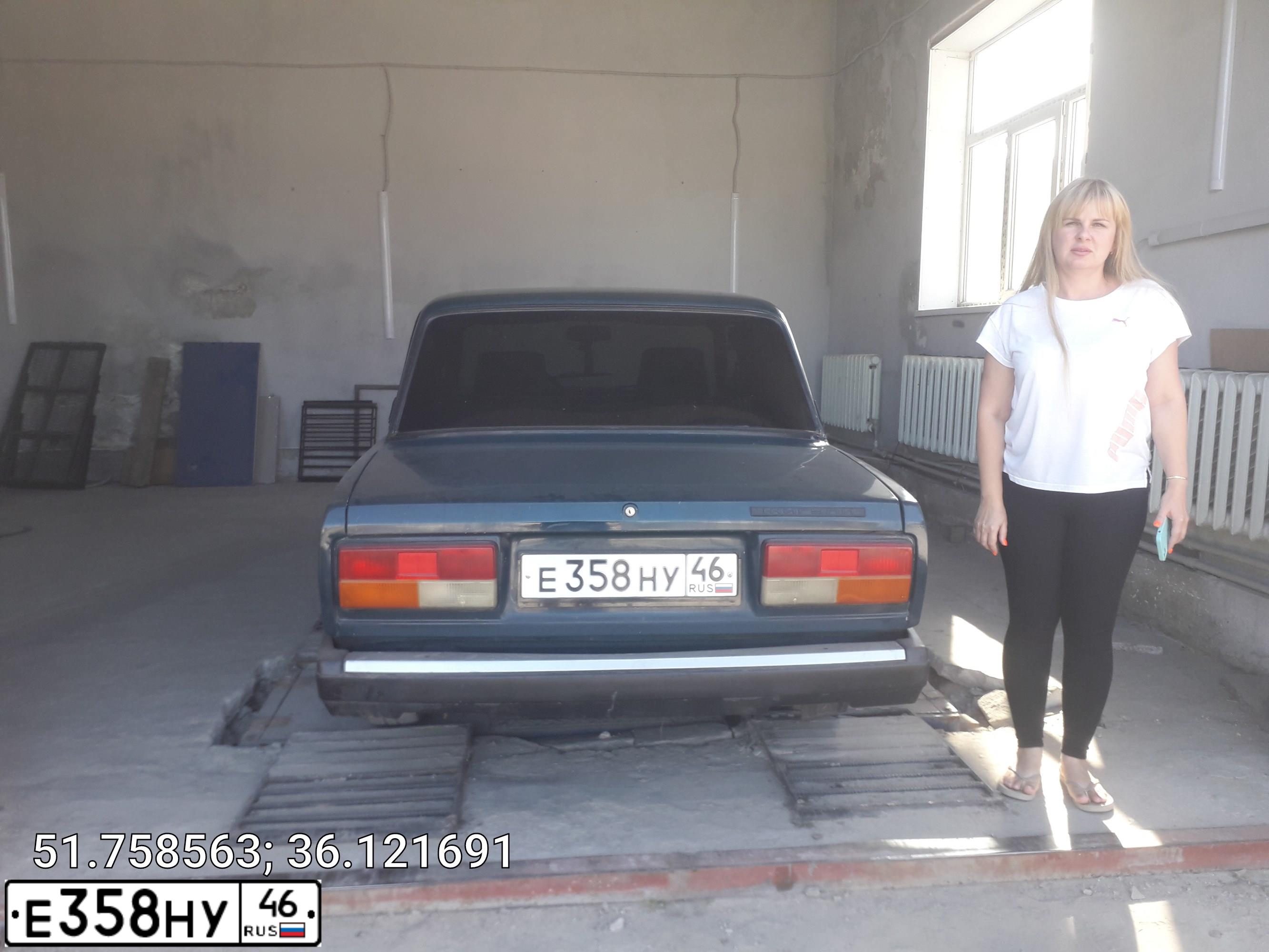 Фото автомобиля LADA 2107, 2002 — госномер Е358НУ46. Цвет: СИНЕ-ЗЕЛЕНЫЙ
