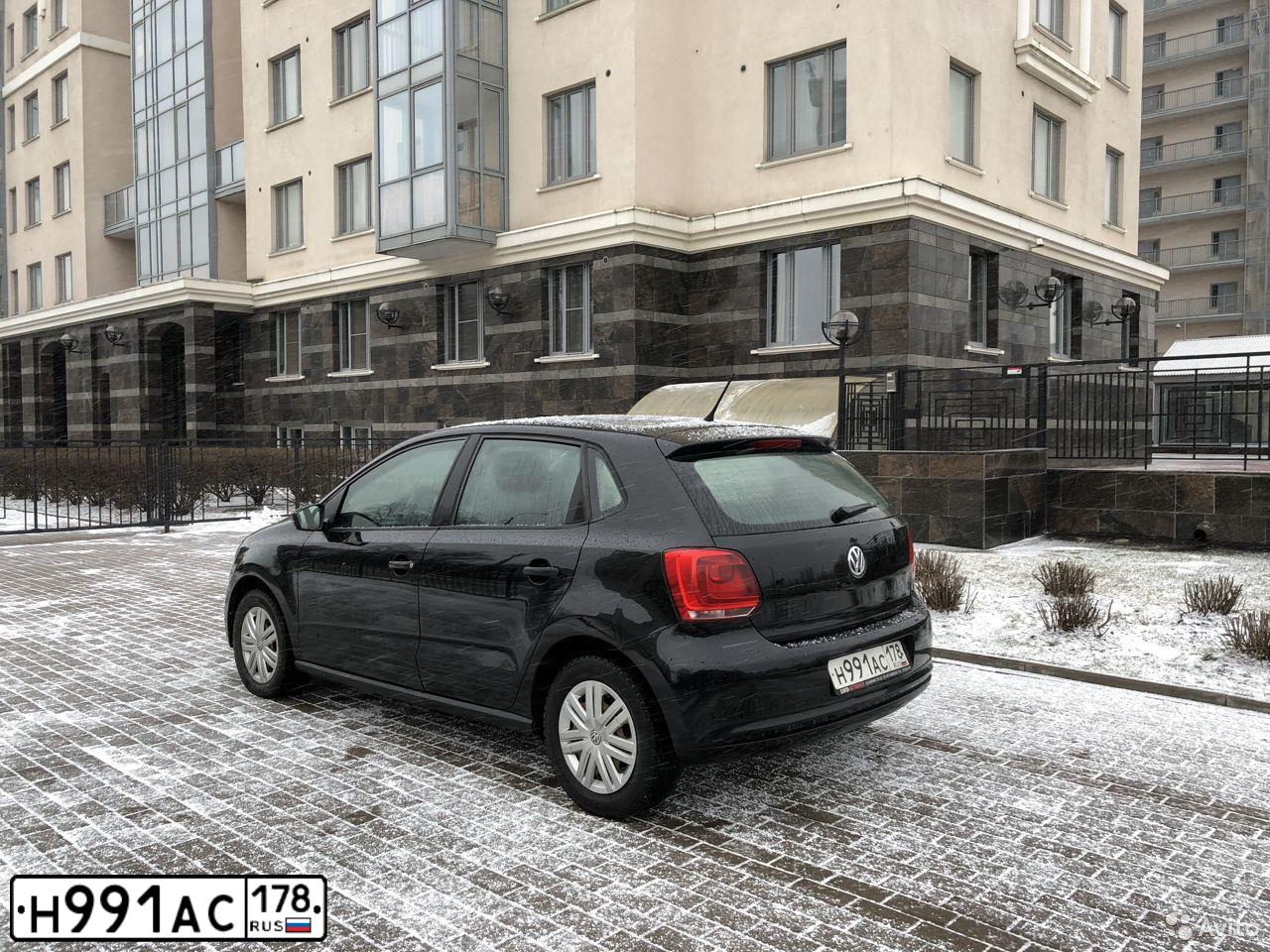 Фото автомобиля VOLKSWAGEN POLO, 2009 — госномер Н991АС178. Цвет: ЧЕРНЫЙ