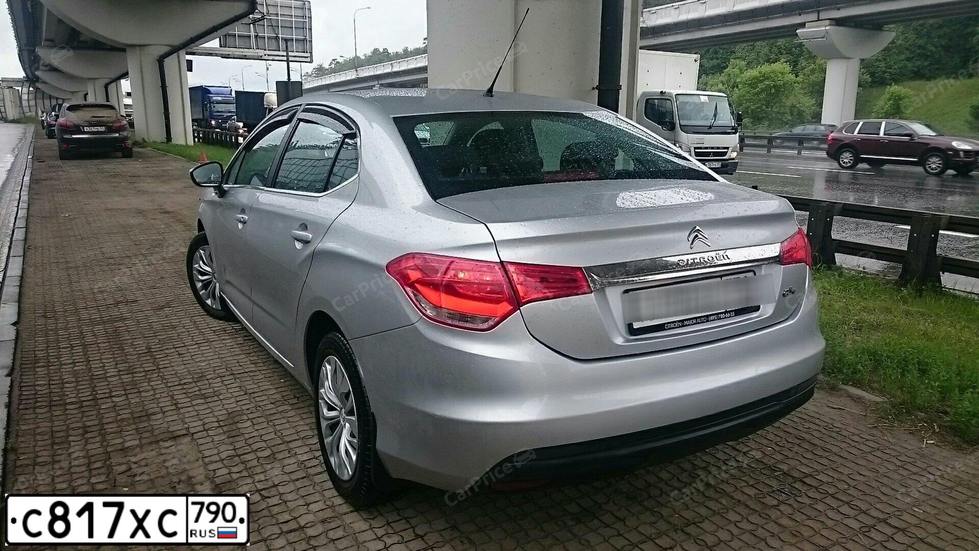 Фото автомобиля CITROEN C4, 2014 — госномер С817ХС790. Цвет: Серебристый