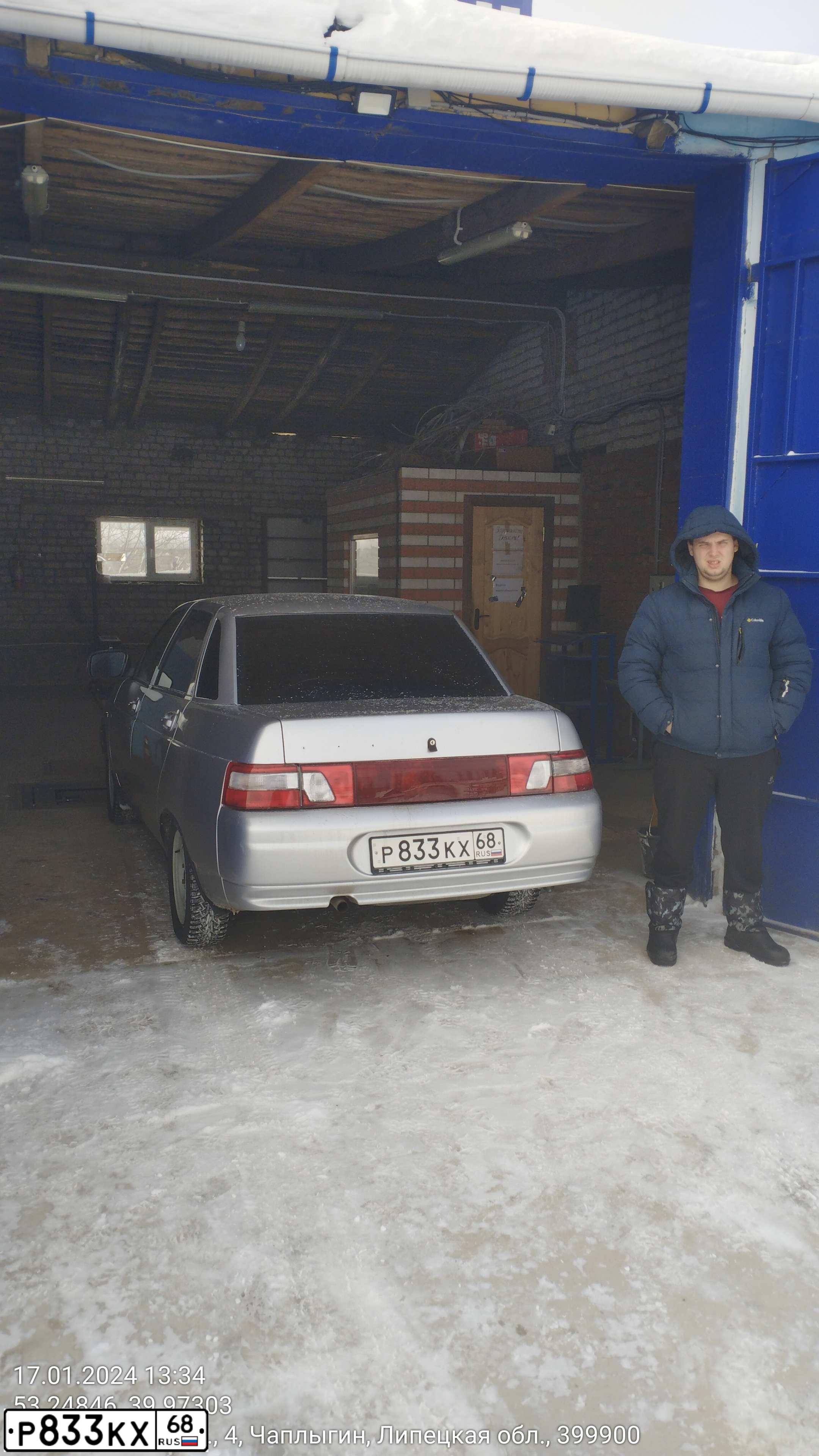 Фото автомобиля LADA 2110, 2007 — госномер Н385КН68. Цвет: Светло-Серебристый металлик