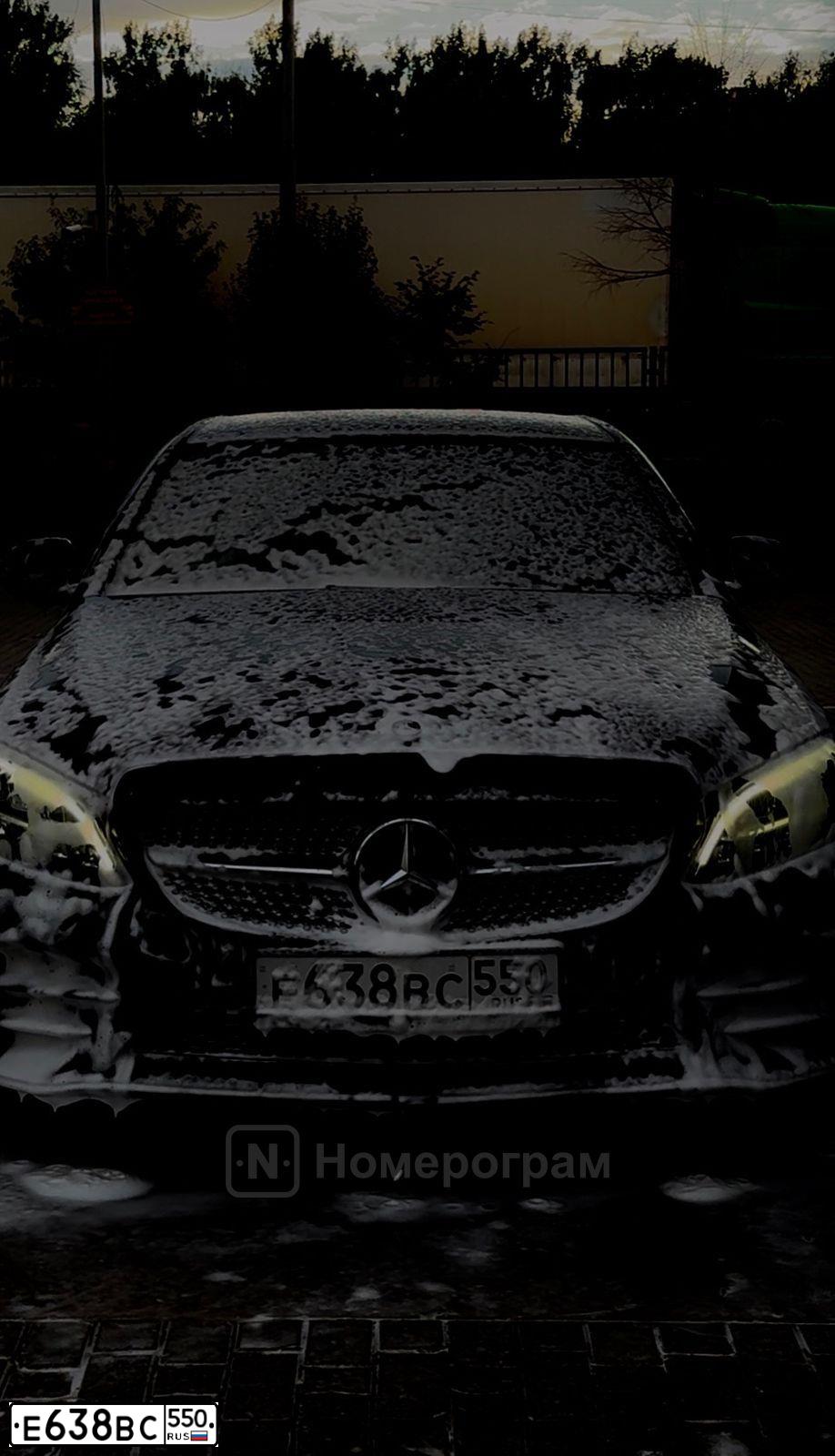 Фото автомобиля MERCEDES C-KLASSE, 2019 — госномер Е638ВС550. Цвет: ЧЕРНЫЙ