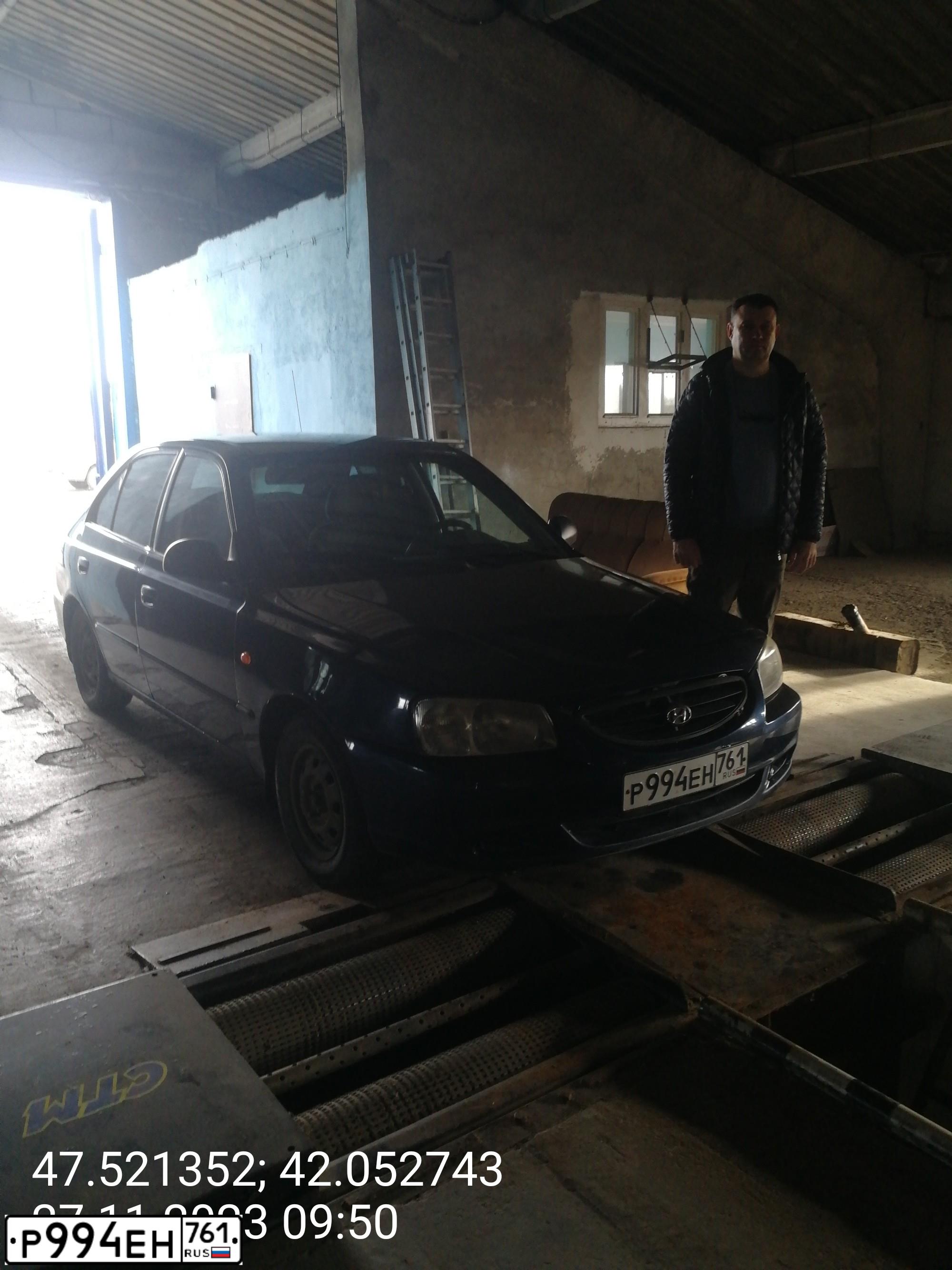 Фото автомобиля TAGAZ ACCENT, 2006 — госномер Р994ЕН761. Цвет: синий