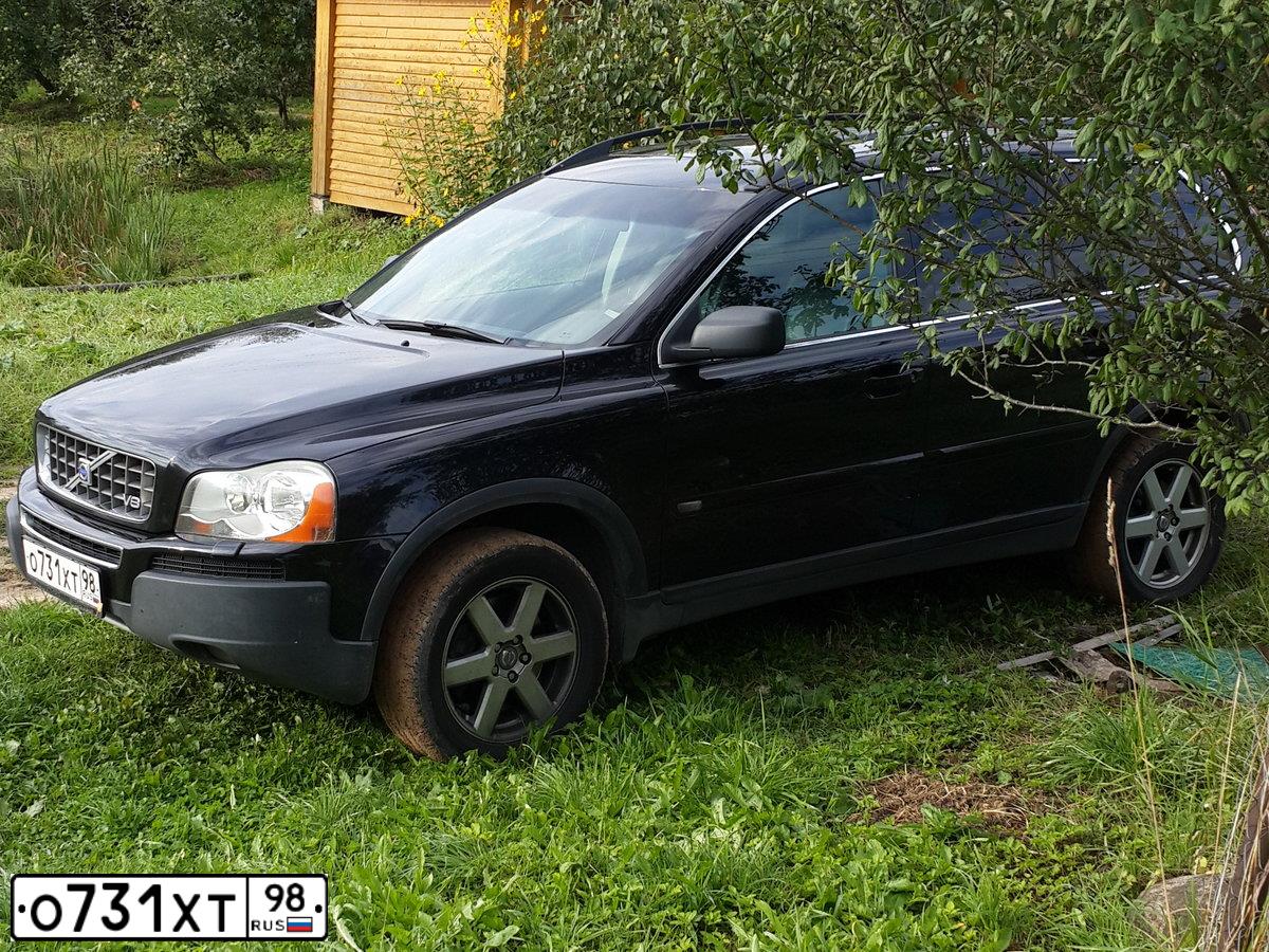 Фото автомобиля VOLVO XC90, 2005 — госномер У150МК72. Цвет: ЧЕРНЫЙ