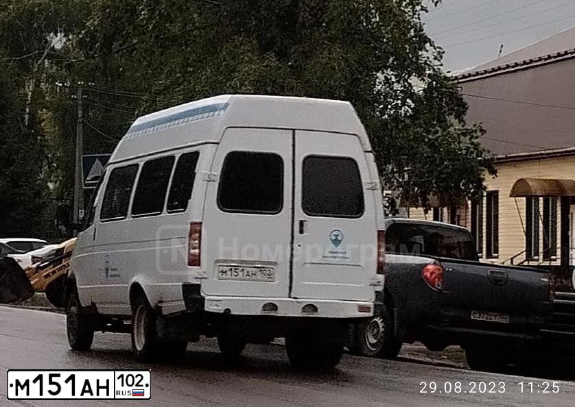Фото автомобиля GAZ 3221 EL, 2009 — госномер М151АН102. Цвет: Белый