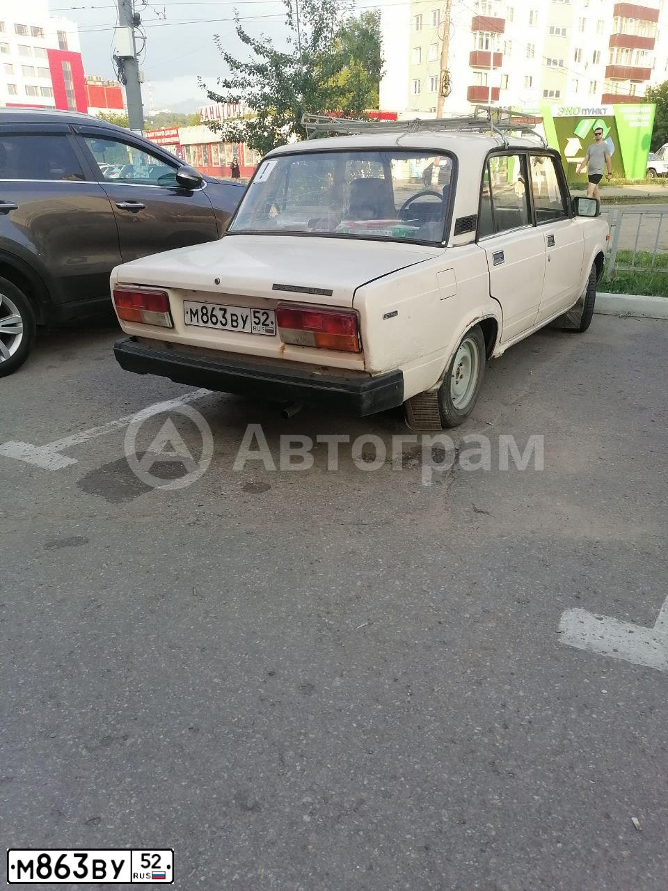 Фото автомобиля LADA 2107, 1996 — госномер А270ВК252. Цвет: СВЕТЛО-БЕЖЕВЫЙ