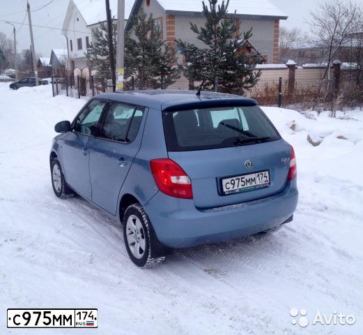 Фото автомобиля SKODA FABIA, 2010 — госномер С975ММ174. Цвет: СЕРО-ГОЛУБОЙ