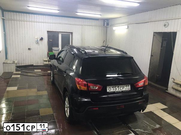 Фото автомобиля MITSUBISHI ASX, 2013 — госномер О151СР11. Цвет: ЧЕРНЫЙ