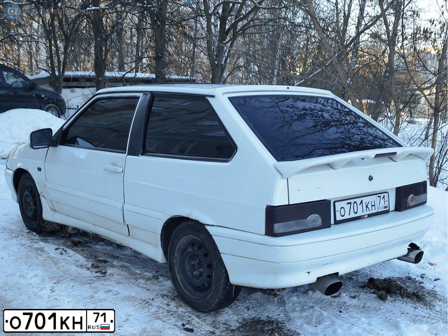 Фото автомобиля LADA 2113 SAMARA, 2011 — госномер О701КН71. Цвет: Белый