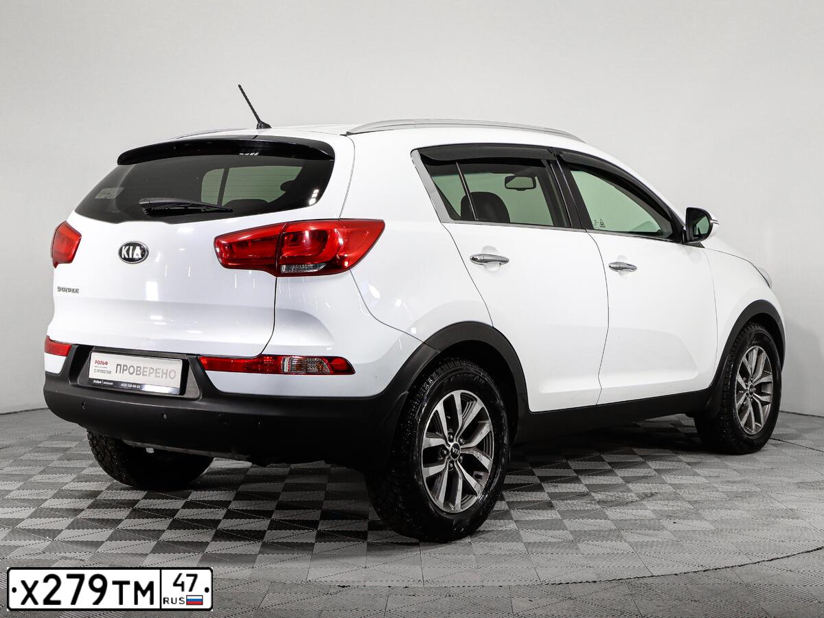 Фото автомобиля KIA SPORTAGE, 2014 — госномер В969СТ147. Цвет: Белый