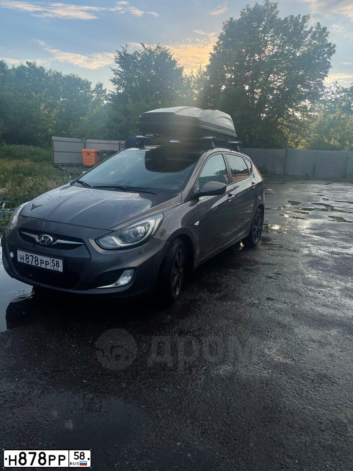 Фото автомобиля HYUNDAI SOLARIS, 2011 — госномер Н878РР58. Цвет: ЧЕРНО-СЕРЫЙ