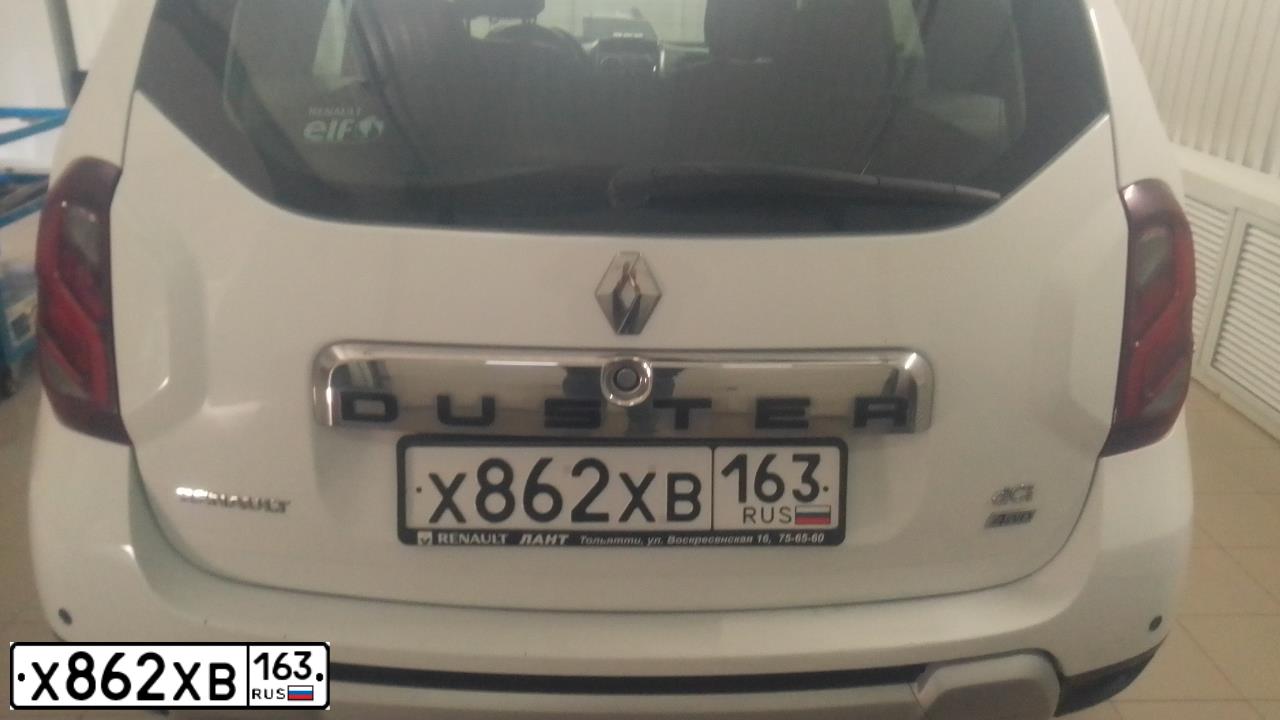 Фото автомобиля RENAULT DUSTER, 2016 — госномер К255КК22. Цвет: Белый