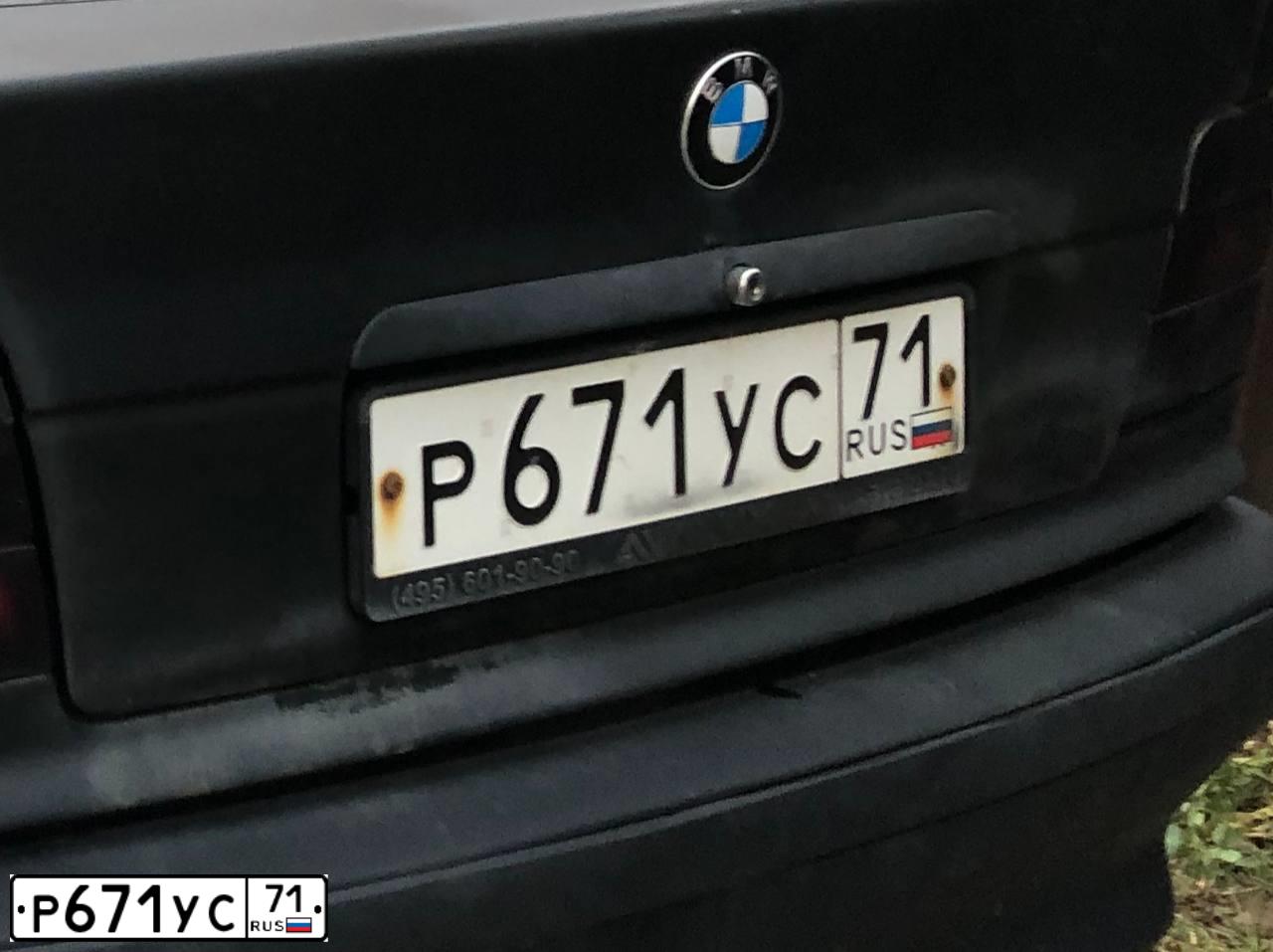 Фото автомобиля BMW SERIE 3, 1997 — госномер Р671УС71. Цвет: ЧЕРНЫЙ