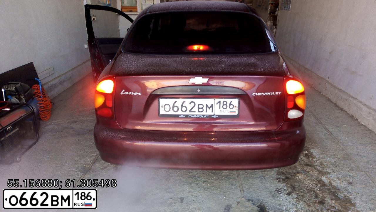 Фото автомобиля CHEVROLET LANOS, 2008 — госномер М789ЕА774. Цвет: ВИШНЕВЫЙ