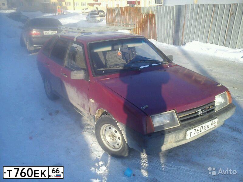 Фото автомобиля LADA 2109 SAMARA, 1995 — госномер Т760ЕК66. Цвет: БОРДОВЫЙ