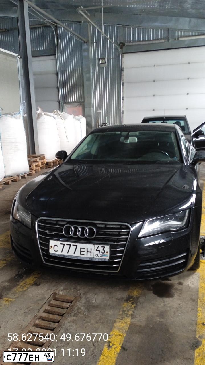 Фото автомобиля AUDI A7, 2011 — госномер В388ОМ142. Цвет: ЧЕРНЫЙ