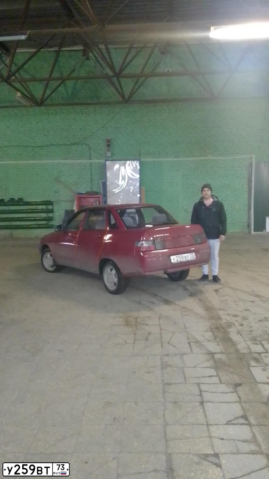 Фото автомобиля LADA 2110, 2000 — госномер У259ВТ73. Цвет: СЕРЕБРИСТО-КРАСНЫЙ