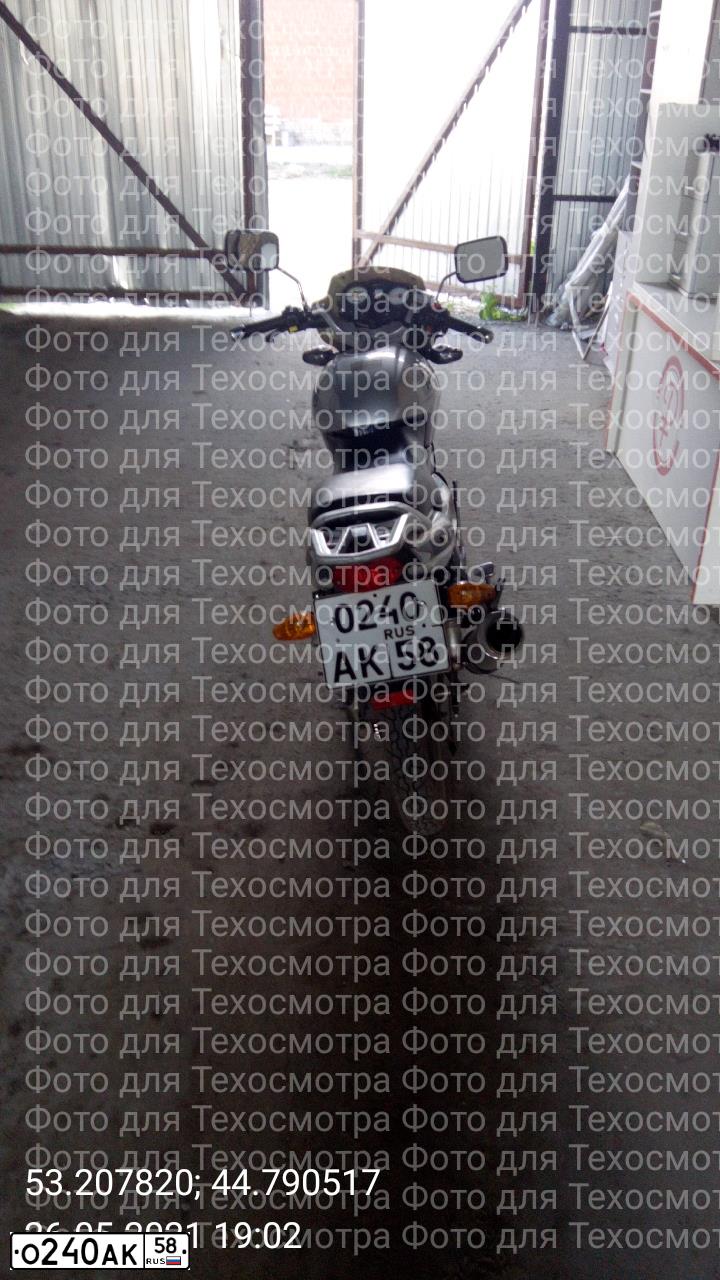 Фото автомобиля PATRON AERO 125 ПАТРОН БЕЗ МОДЕЛИ, 2012 — госномер О240АК58. Цвет: СЕРЕБРИСТЫЙ ЧЕРНЫЙ