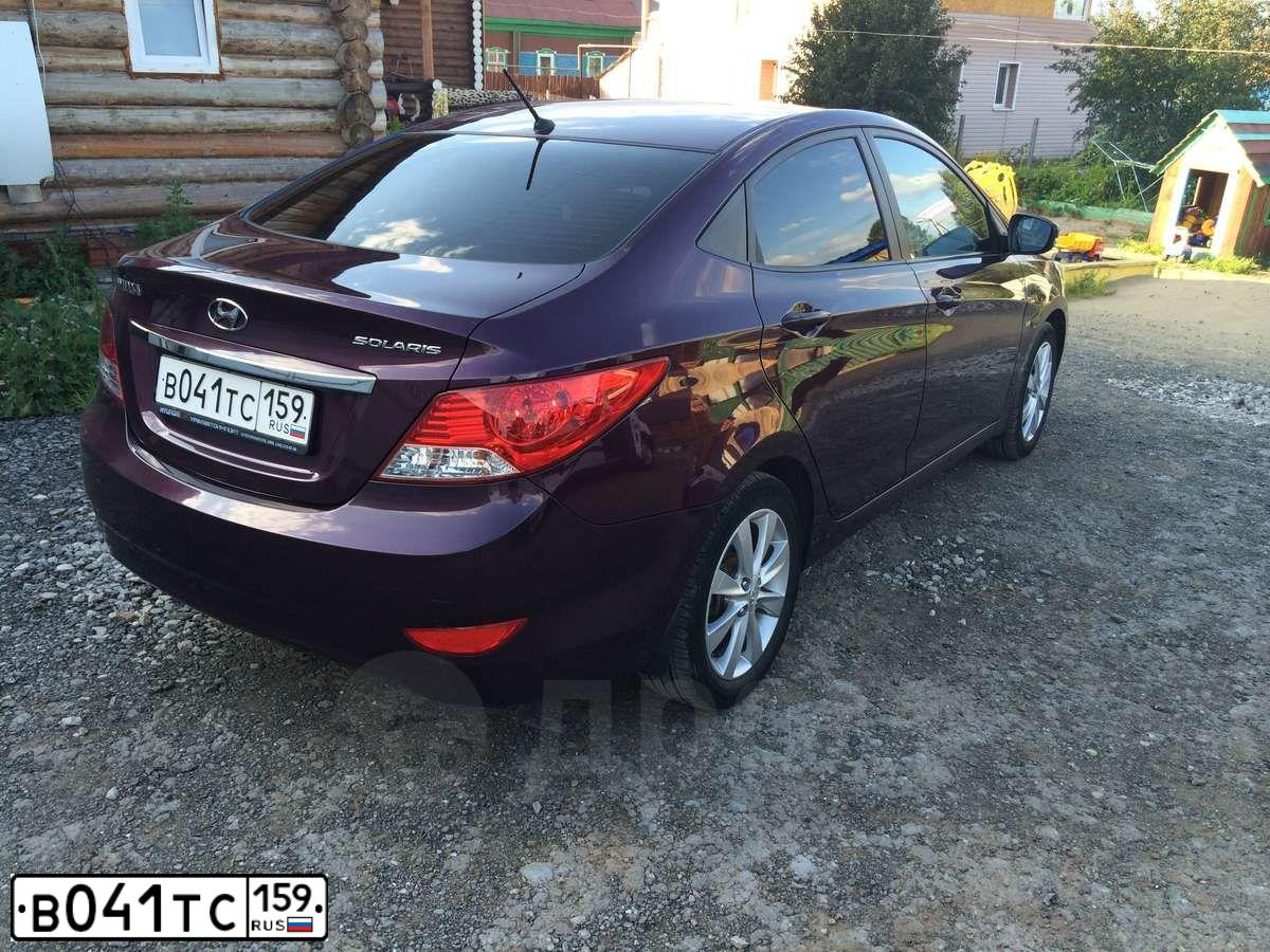 Фото автомобиля HYUNDAI SOLARIS, 2011 — госномер Н473МТ18. Цвет: ФИОЛЕТОВЫЙ
