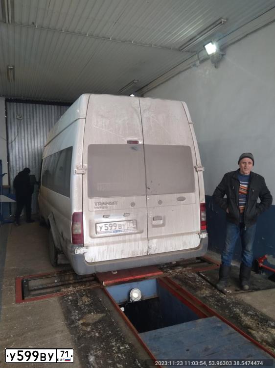 Фото автомобиля FORD TRANSIT, 2011 — госномер У599ВУ71. Цвет: Белый
