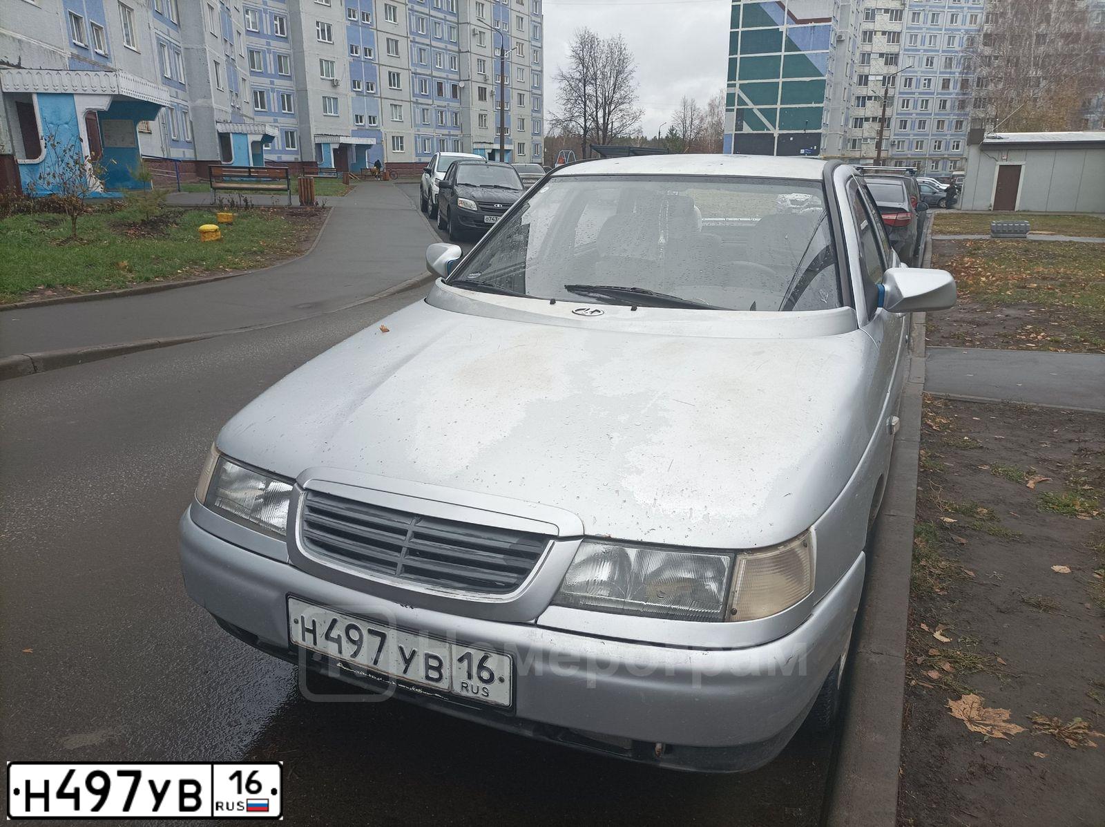 Фото автомобиля LADA 2110, 2001 — госномер Н497УВ16. Цвет: СНЕЖНАЯ КОРОЛЕВА