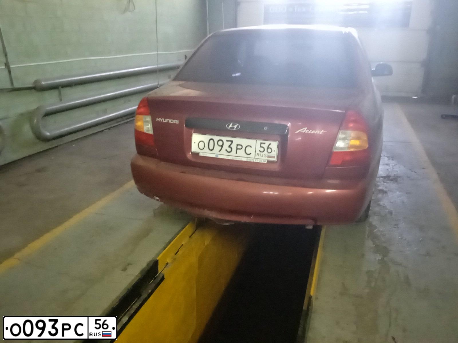 Фото автомобиля TAGAZ ACCENT, 2005 — госномер О093РС56. Цвет: КРАСНЫЙ
