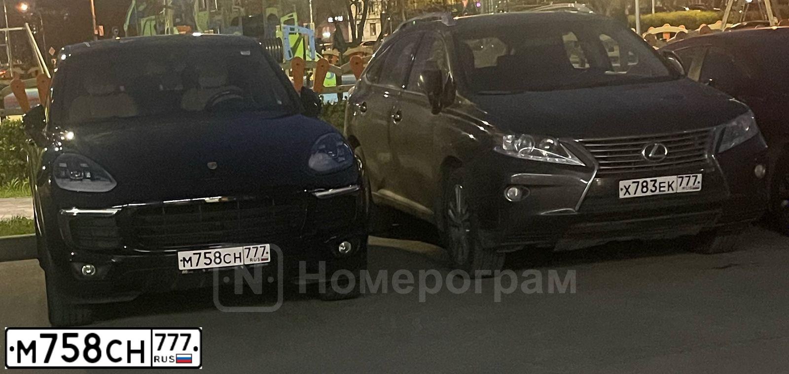 Фото автомобиля PORSCHE CAYENNE, 2016 — госномер М758СН777. Цвет: ЧЕРНЫЙ