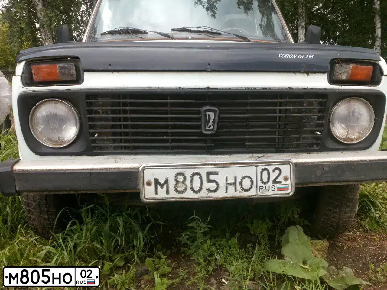 Фото автомобиля LADA 2121 NIVA, 1998 — госномер М805НО02. Цвет: ЯРКО-БЕЛЫЙ