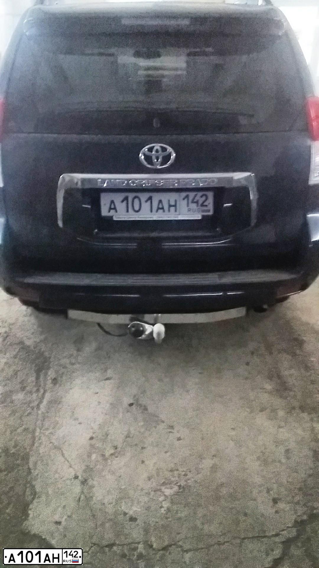 Фото автомобиля TOYOTA LANDCRUISER, 2010 — госномер А101АН142. Цвет: ТЕМНО-СЕРЫЙ