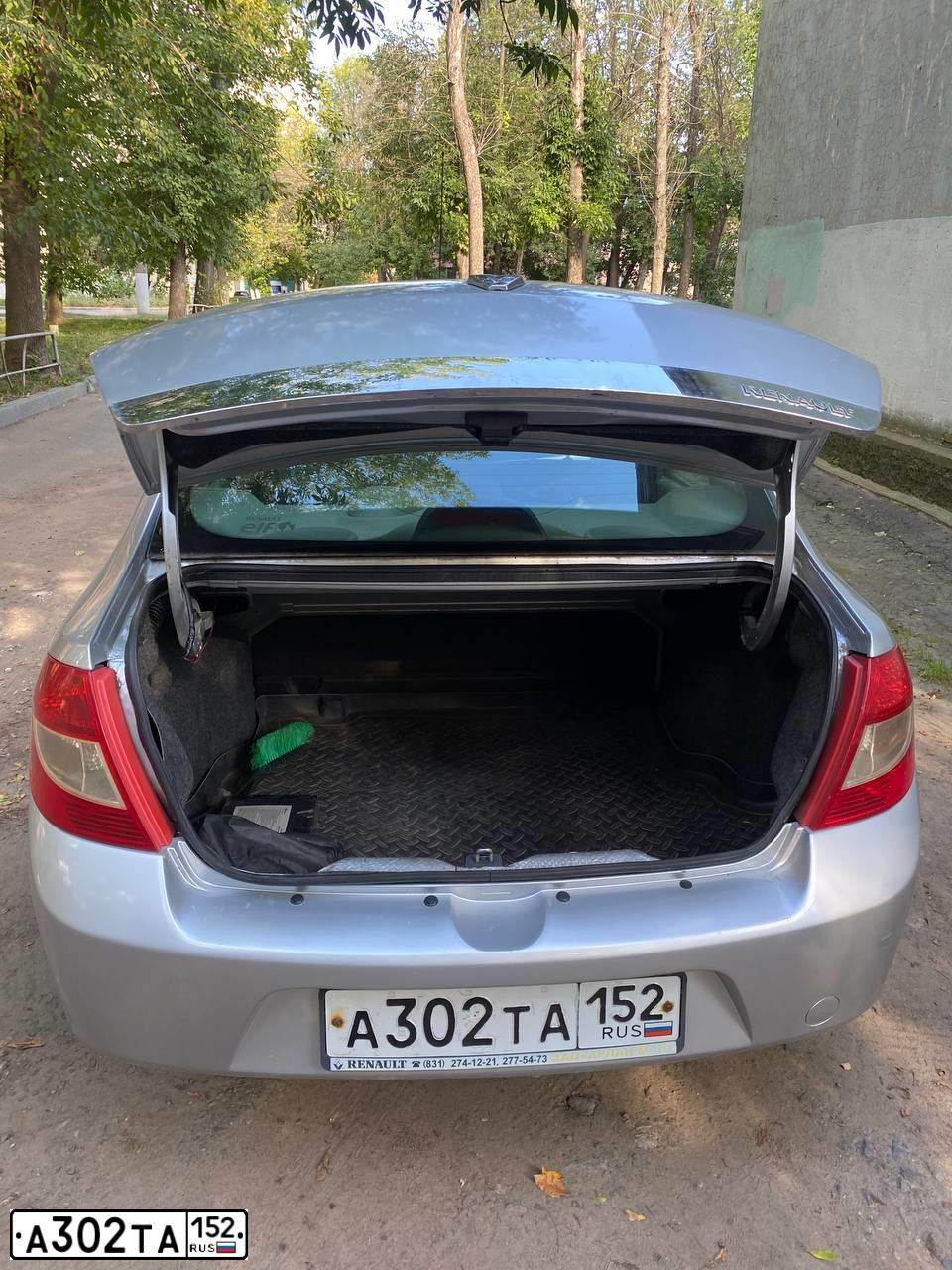 Фото автомобиля RENAULT SYMBOL, 2008 — госномер А302ТА152. Цвет: СЕРО-ГОЛУБОЙ