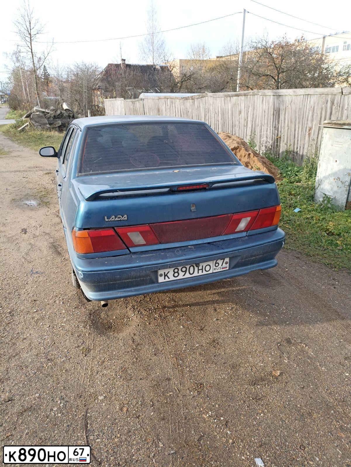 Фото автомобиля LADA 2115 SAMARA, 2004 — госномер О444КК67. Цвет: сине-зеленый